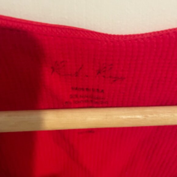 Take The Plunge V-Neck Crop Top Rock N Rags Red - Picture 3 of 6